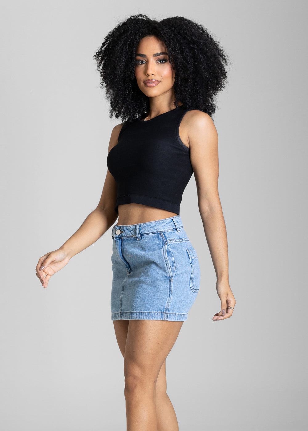 Saia Jeans Sawary - 283852 AZUL