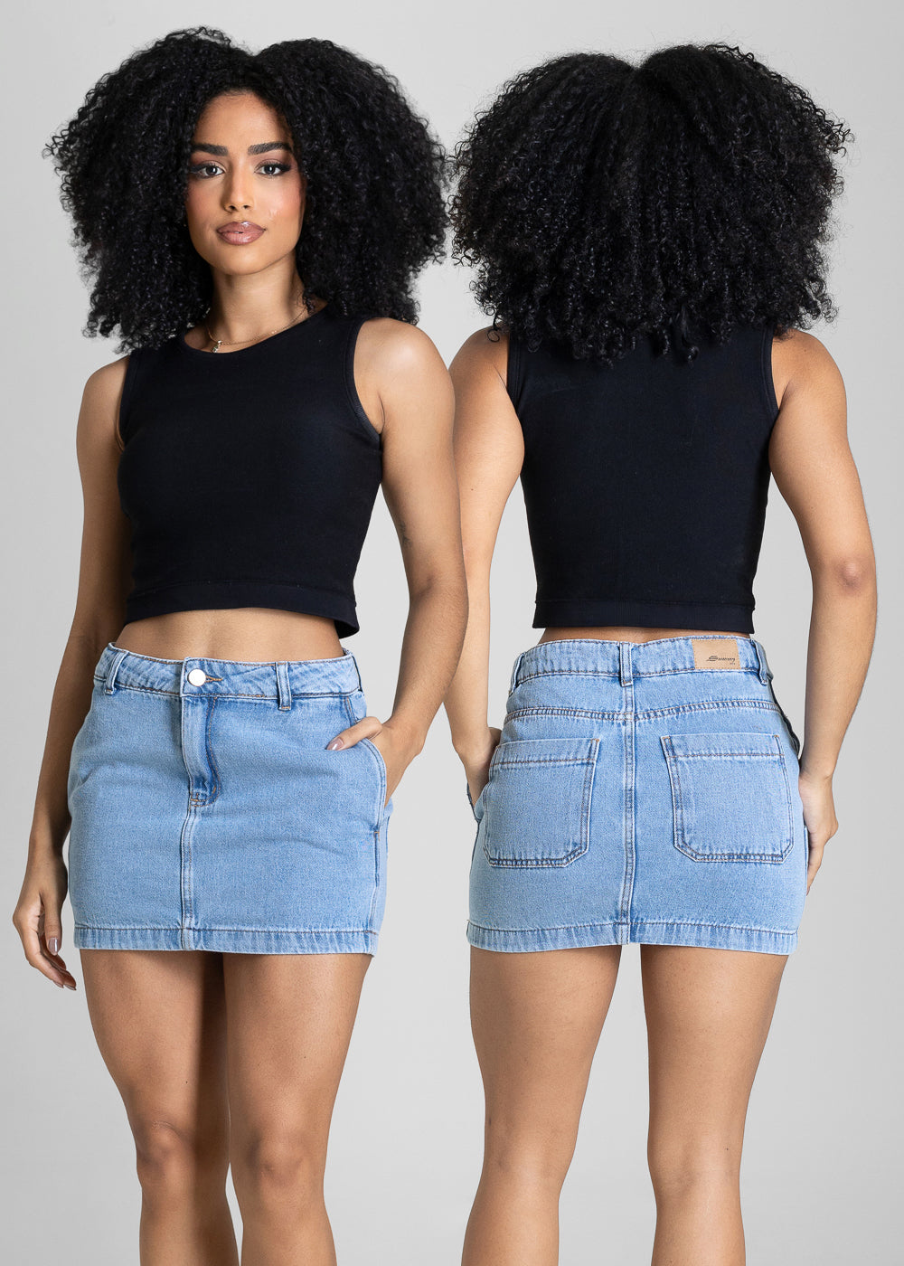 Saia Jeans Sawary - 283852 AZUL
