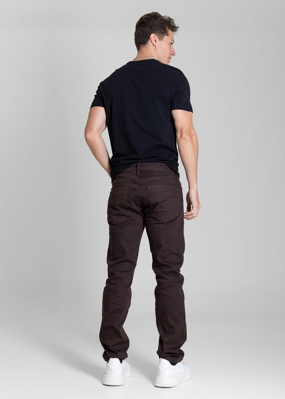Calça Sarja Sawary Slim - 283854 MARROM