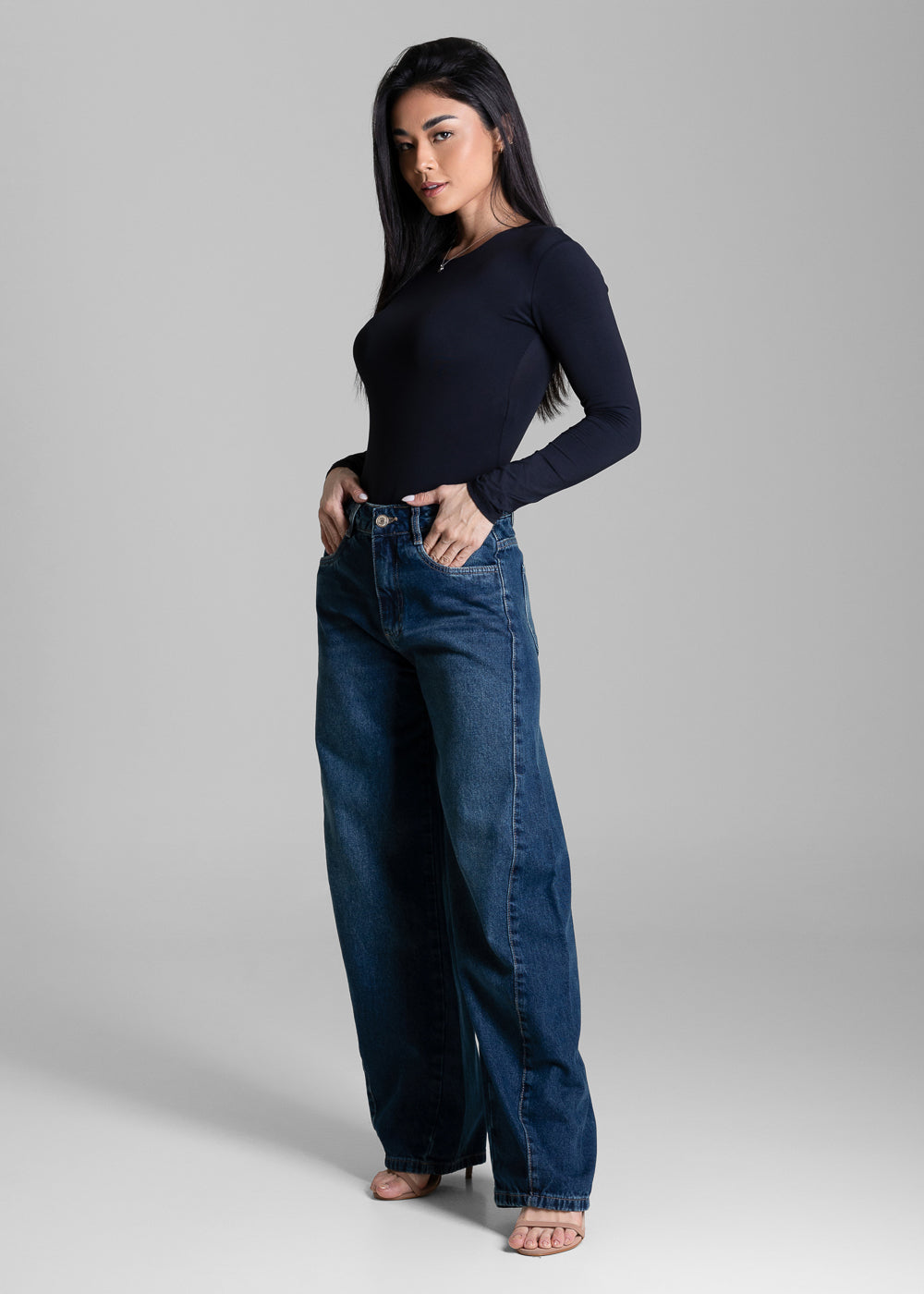 Calça Jeans Sawary Barrel - 283866 AZUL
