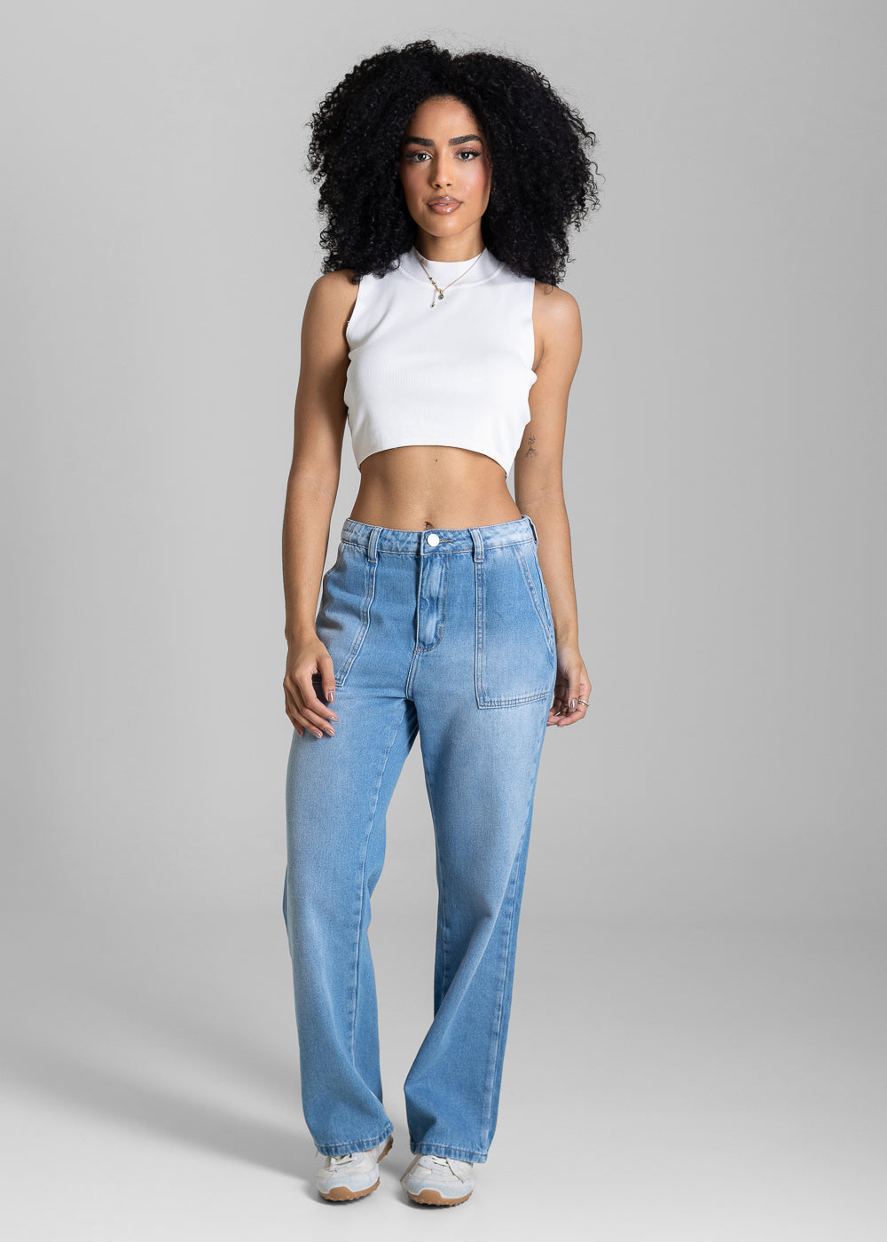 Calça Jeans Sawary Reta Petit - 283887 AZUL