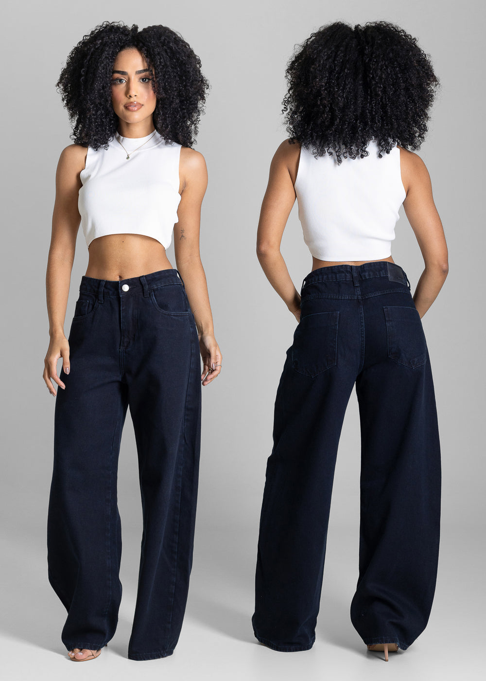 Calça Jeans Sawary Balloon - 283888 PRETO