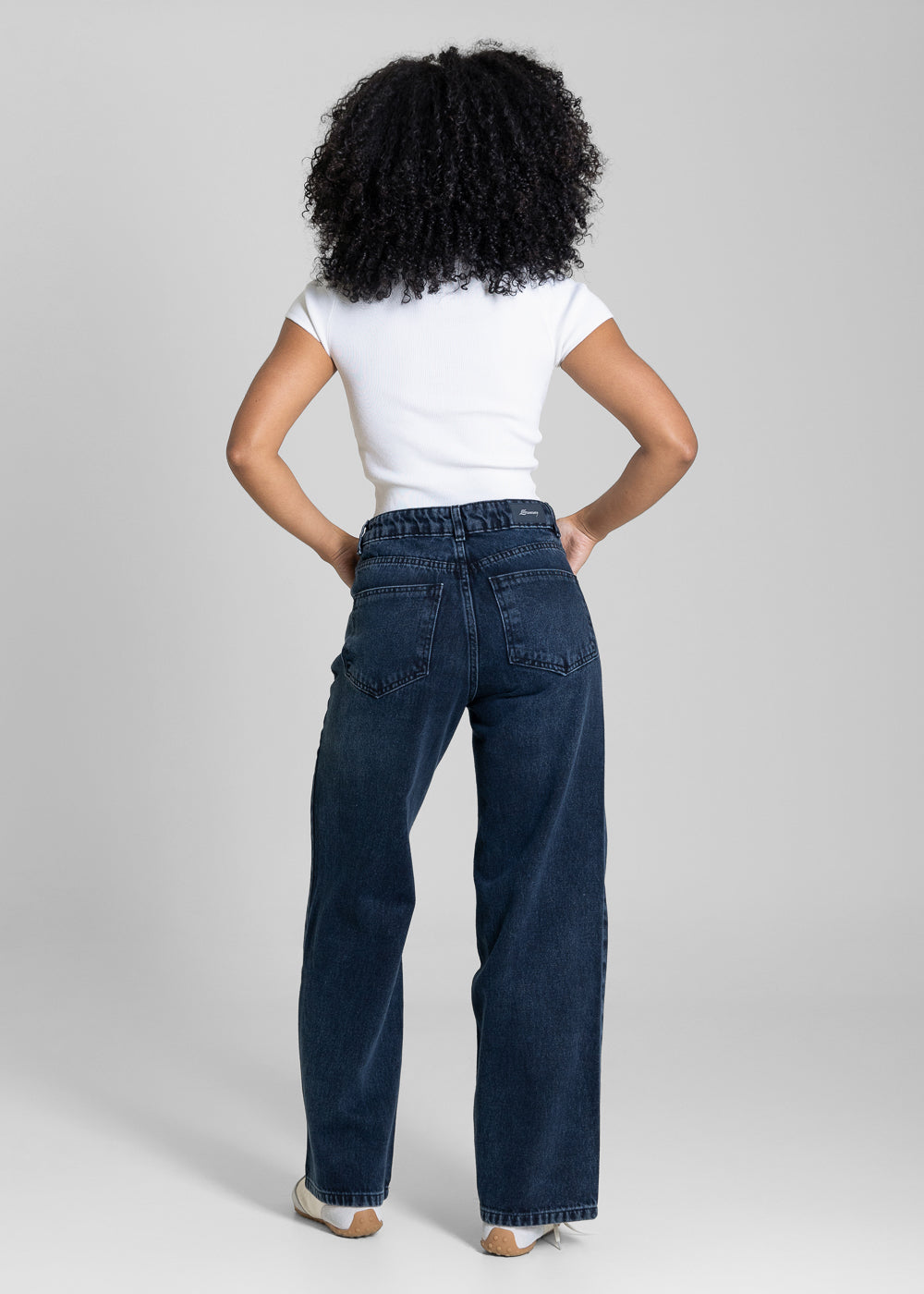 Calça Jeans Sawary Wide Leg Petit - 283895 PRETO