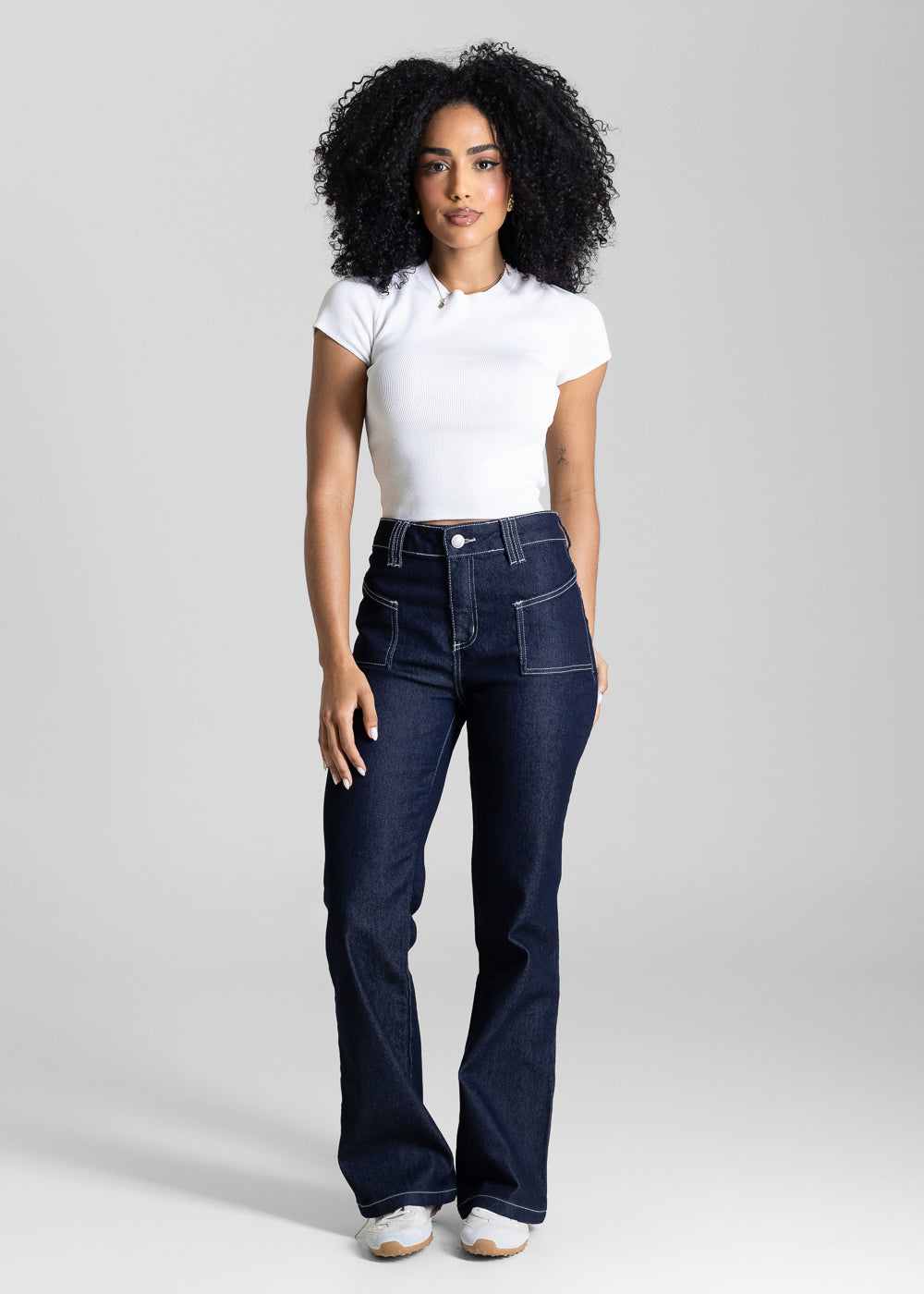 Calça Jeans Sawary Boot Cut Petit - 283912 AZUL
