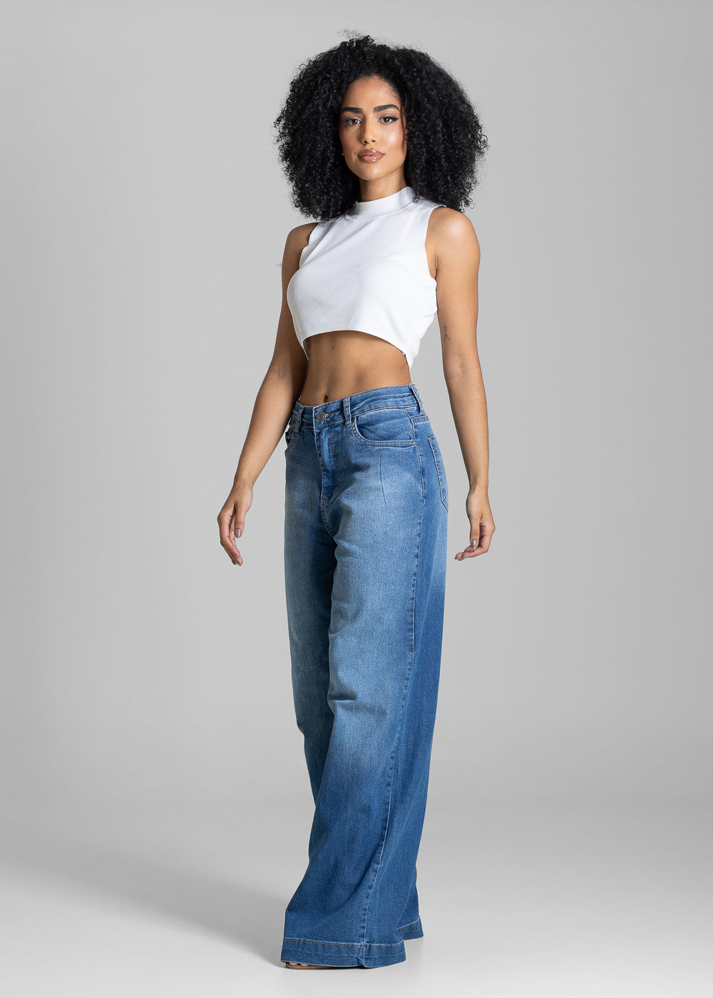 Calça Jeans Sawary Wide Leg - 283933 AZUL