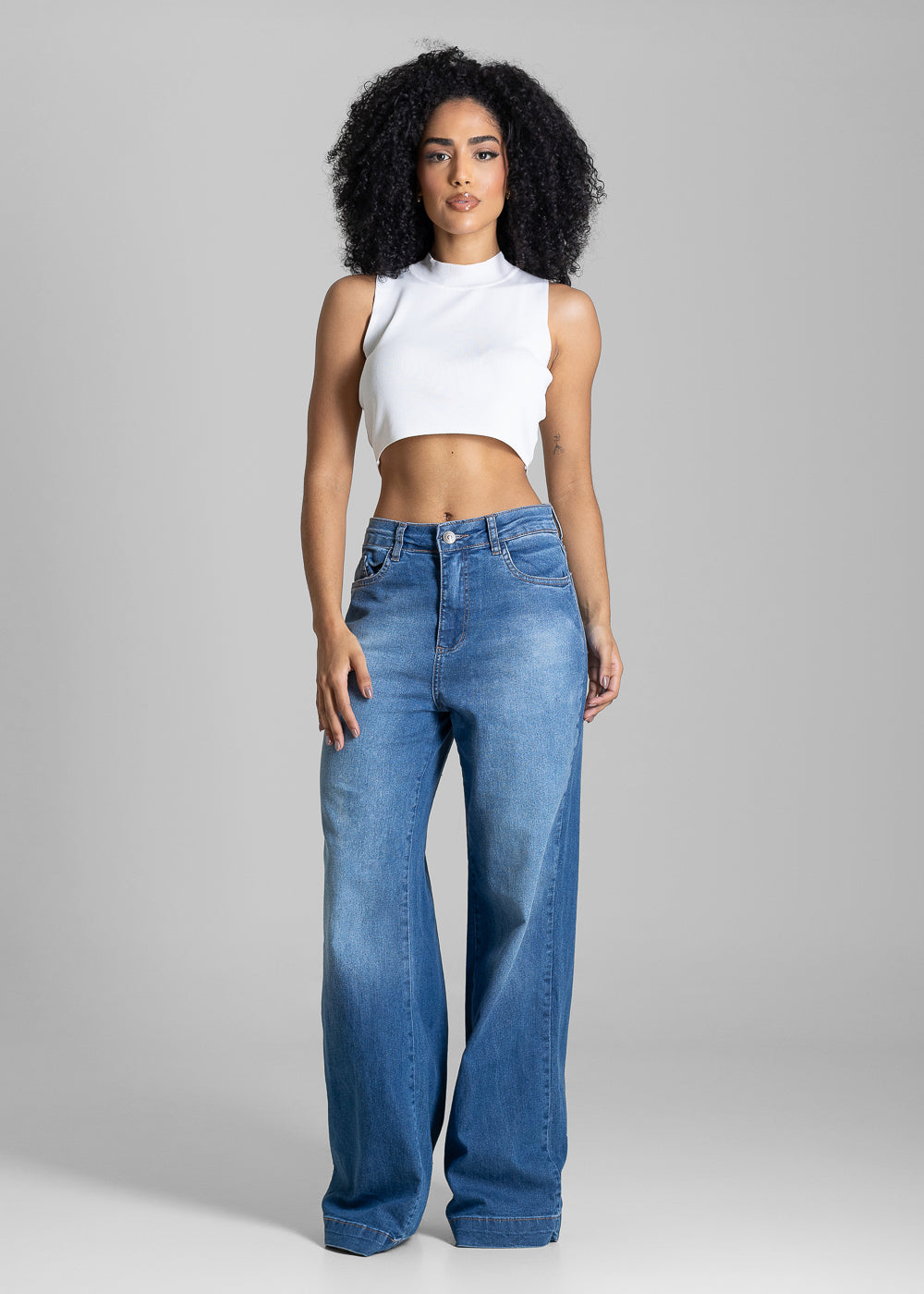 Calça Jeans Sawary Wide Leg - 283933 AZUL