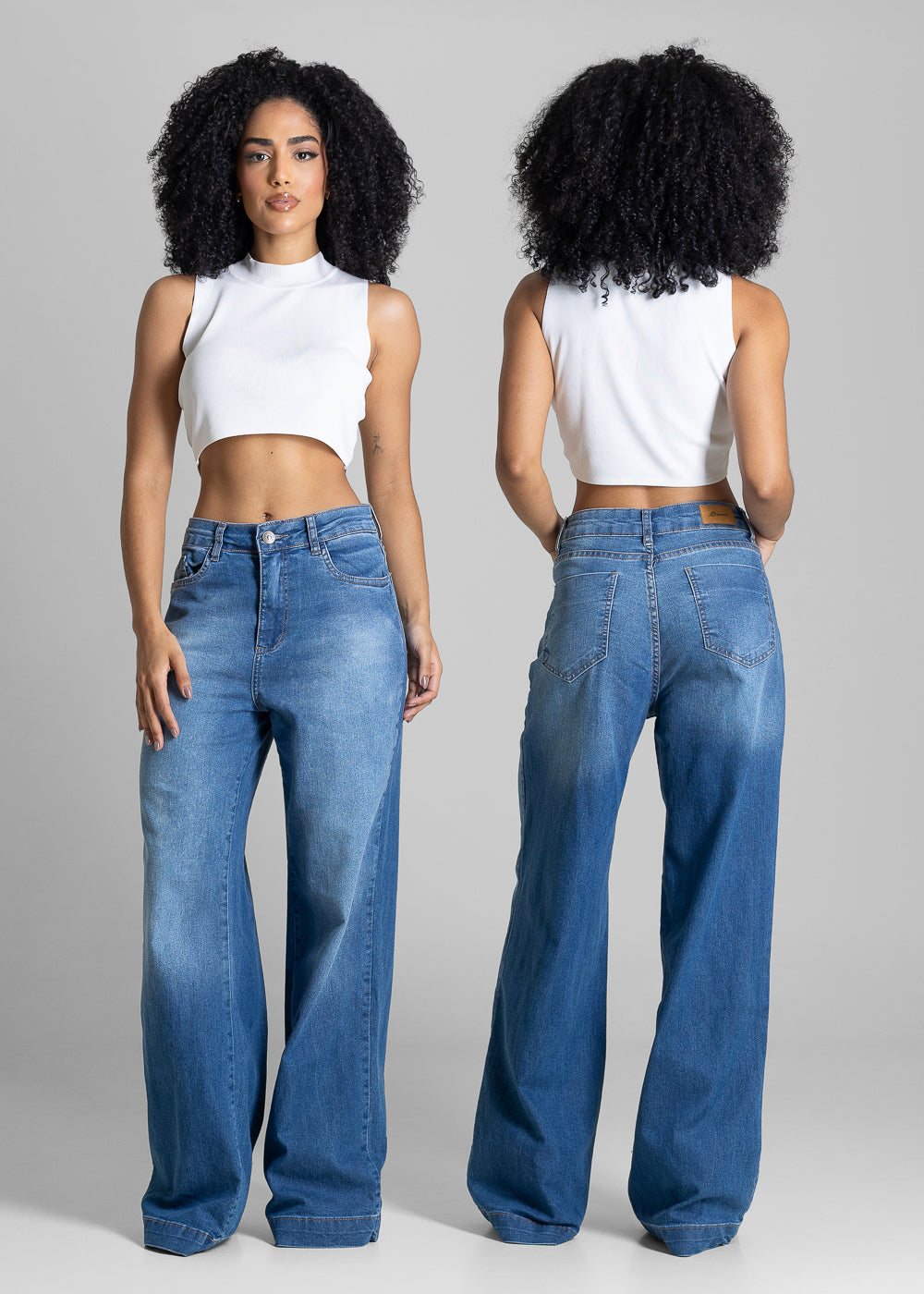 Calça Jeans Sawary Wide Leg - 283933 AZUL