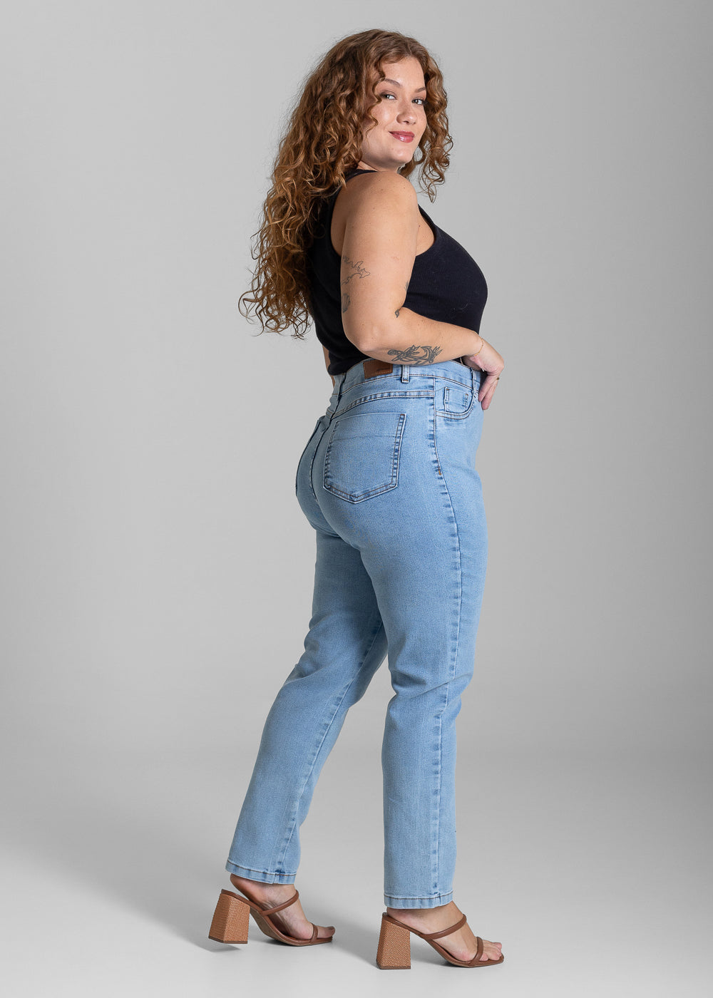 Calça Jeans Sawary Cigarrete Plus Size - 283934 AZUL