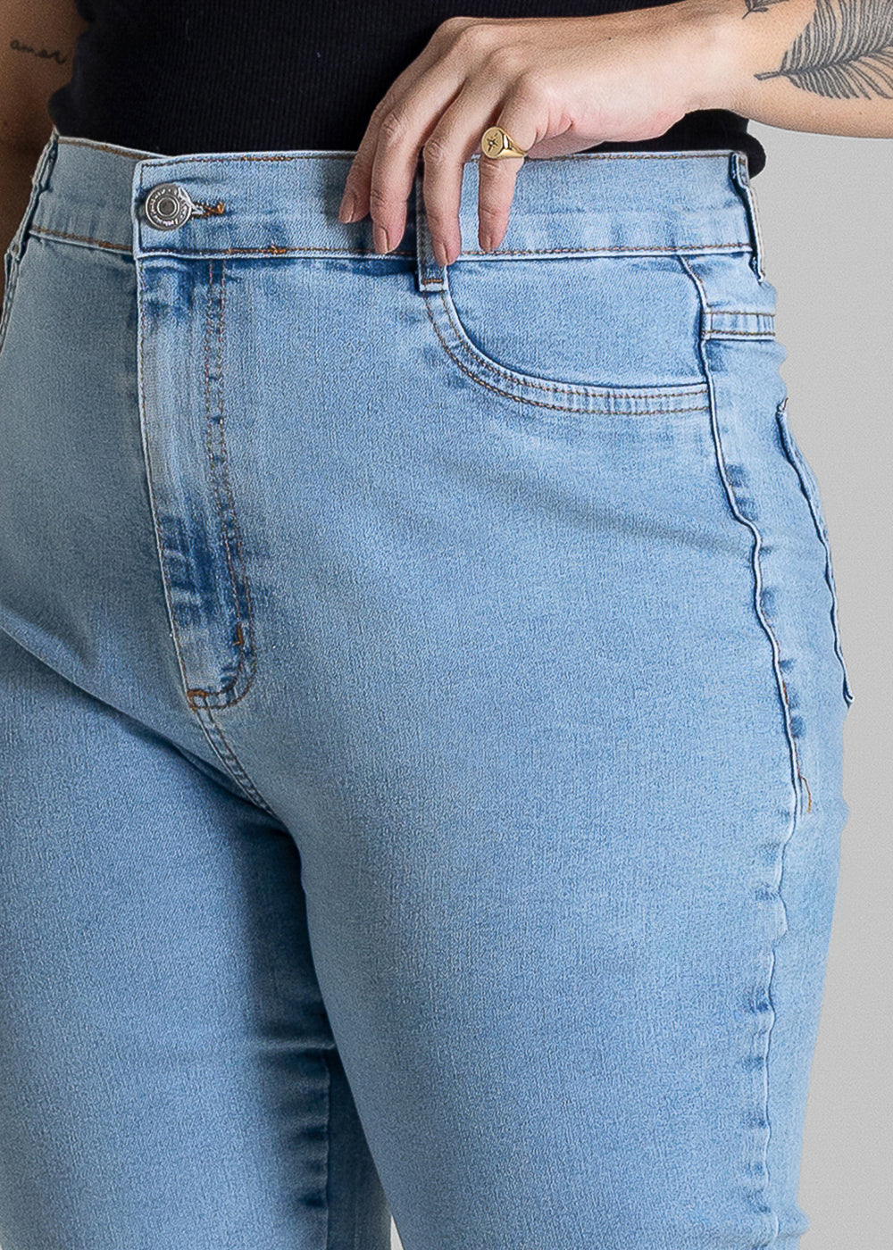 Calça Jeans Sawary Cigarrete Plus Size - 283934 AZUL