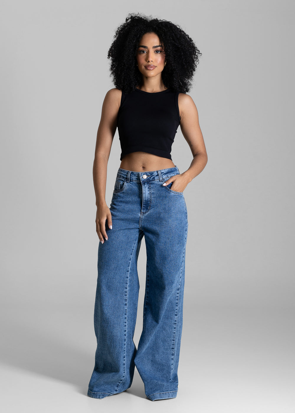 Calça Jeans Sawary Wide Leg - 283942 AZUL