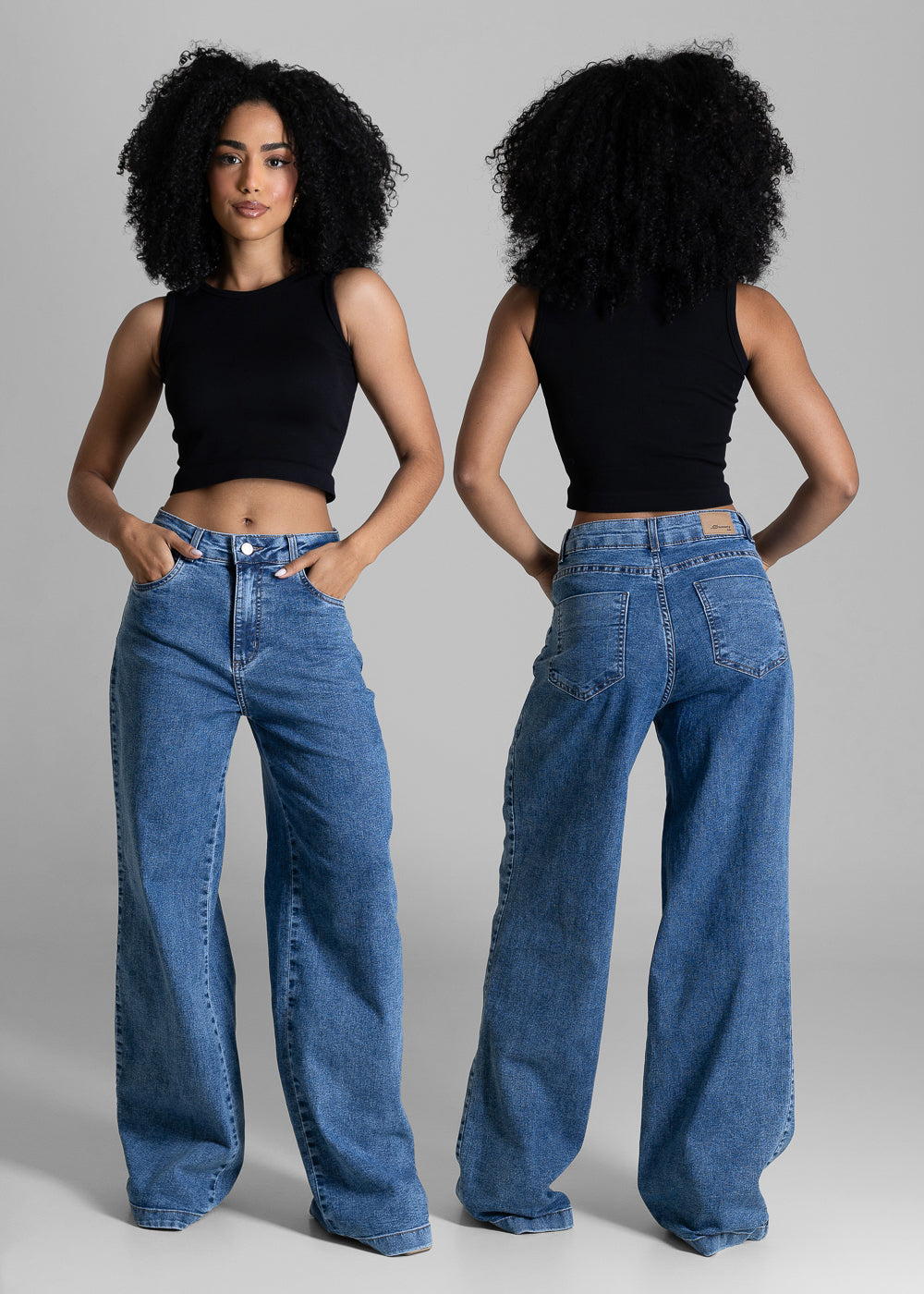 Calça Jeans Sawary Wide Leg - 283942 AZUL