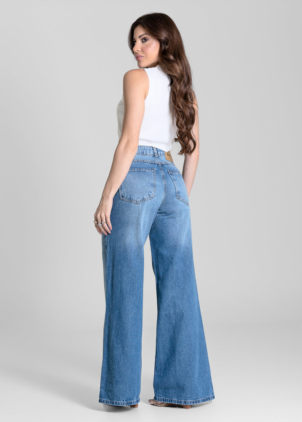 Calça Jeans Sawary Wide Leg - 283943 AZUL