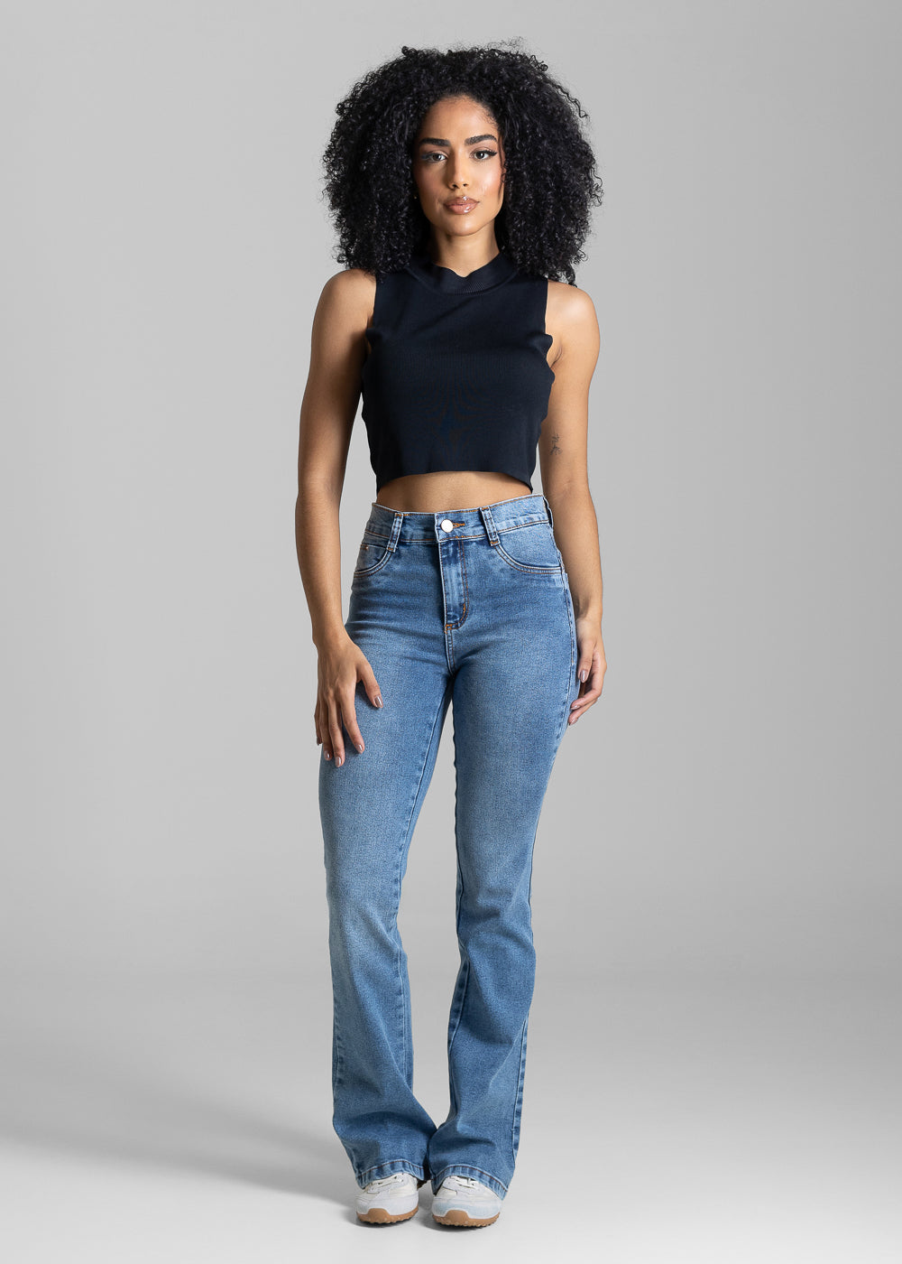 Calça Jeans Sawary Heart Boot Cut - 283964 AZUL