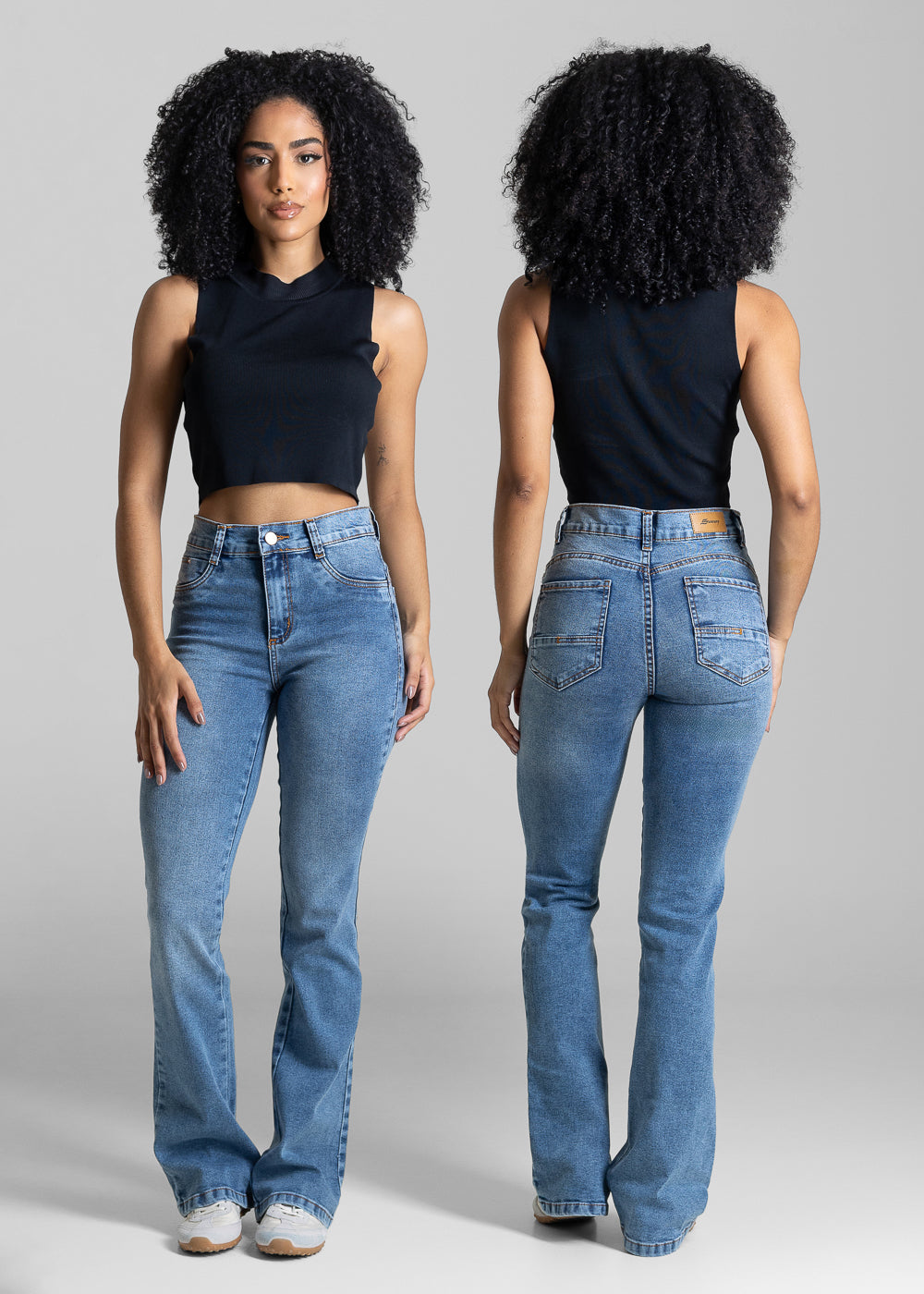 Calça Jeans Sawary Heart Boot Cut - 283964 AZUL