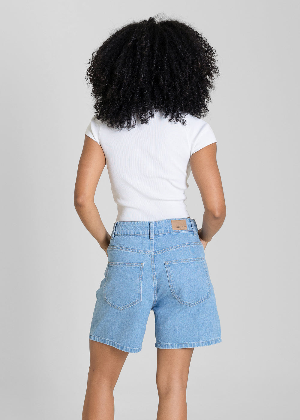 Shorts Jeans Sawary Strass - 283980 AZUL