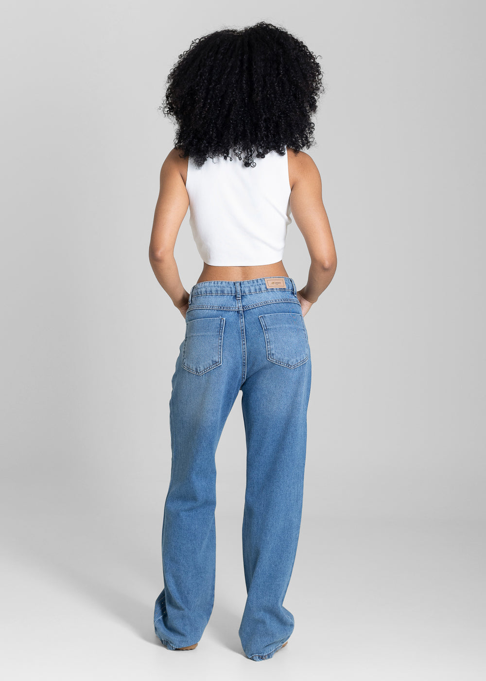 Calça Jeans Sawary Reta Brilho - 283986 AZUL
