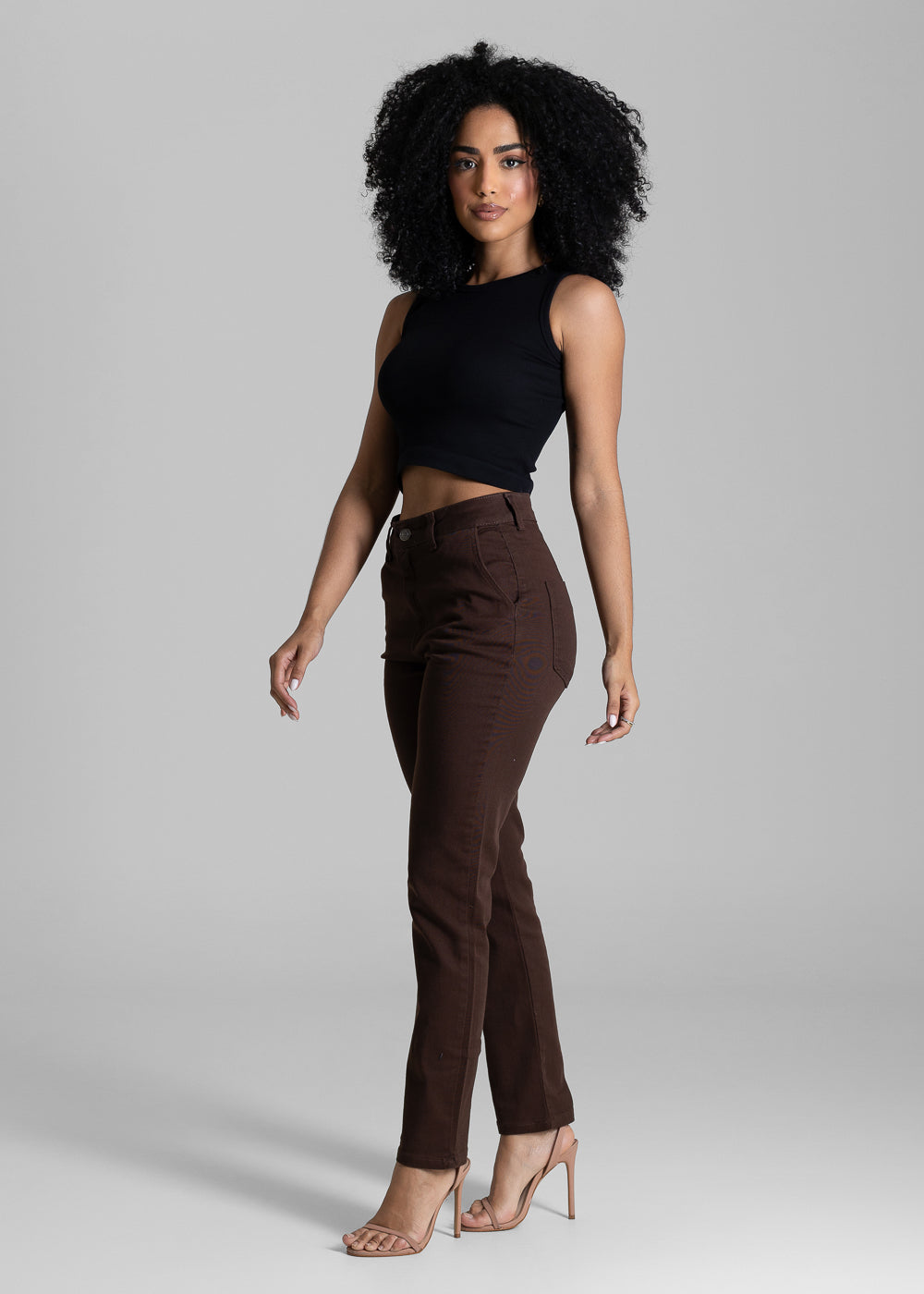 Calça Sarja Sawary Reta - 283987 MARROM