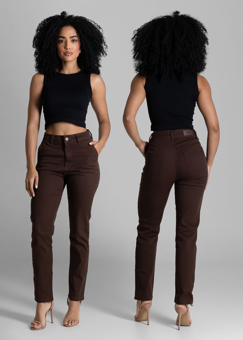Calça Sarja Sawary Reta - 283987 MARROM