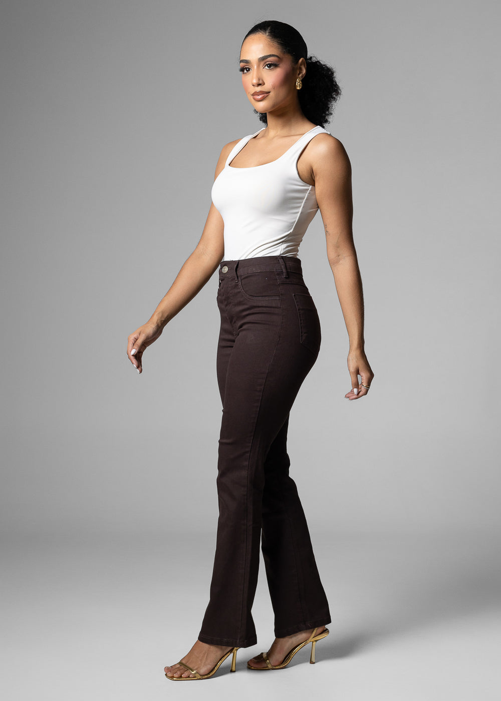 Calça Sarja Sawary Reta - 283994 MARROM