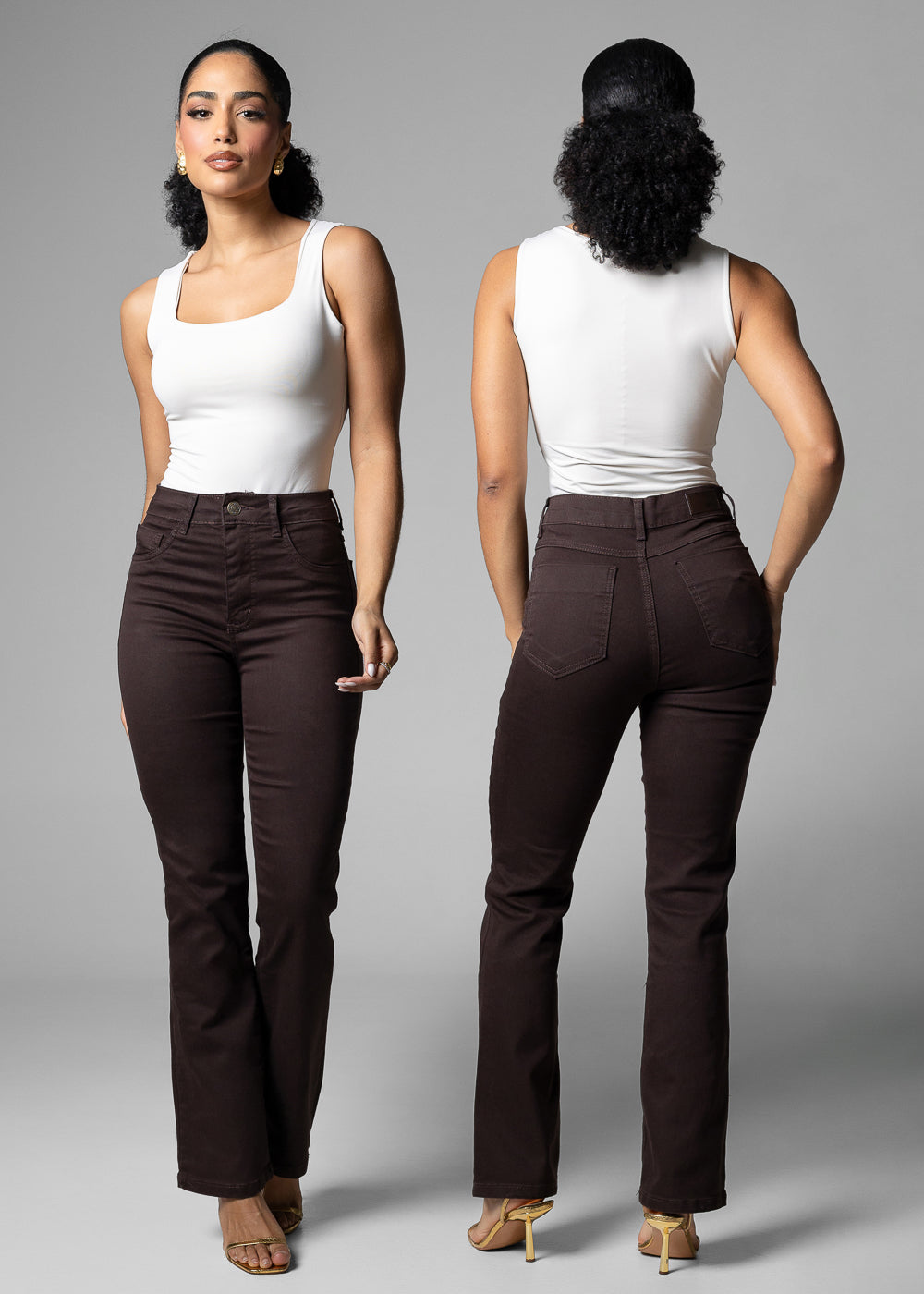 Calça Sarja Sawary Reta - 283994 MARROM