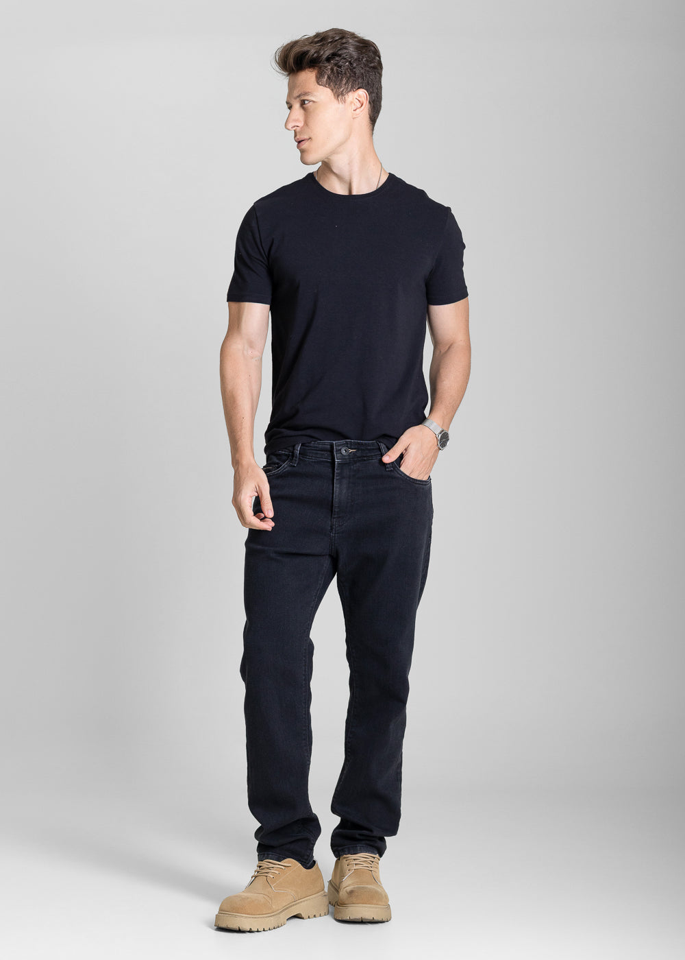 Calça Jeans Sawary Slim - 284005 PRETO