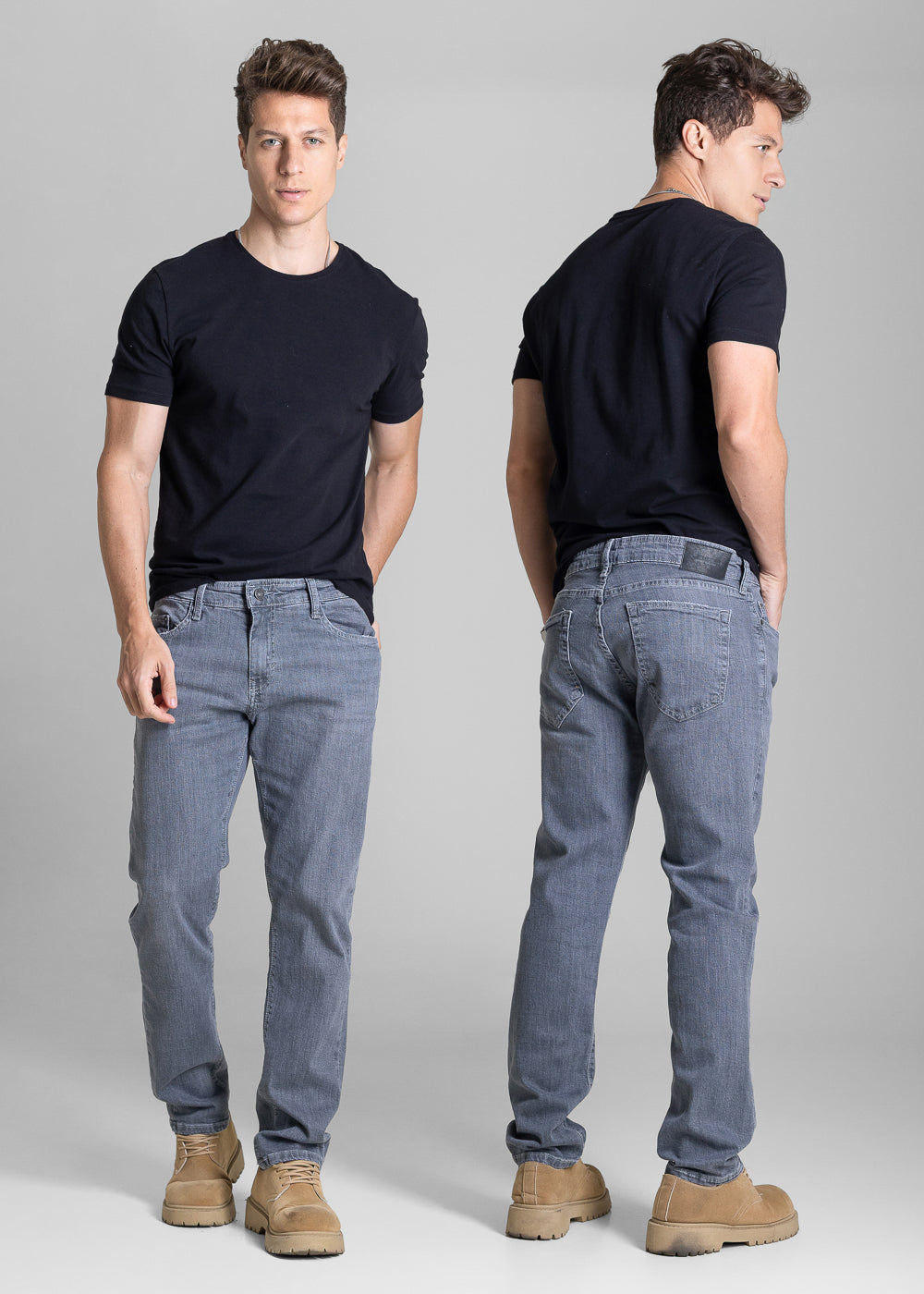 Calça Jeans Sawary Slim - 284007 CINZA