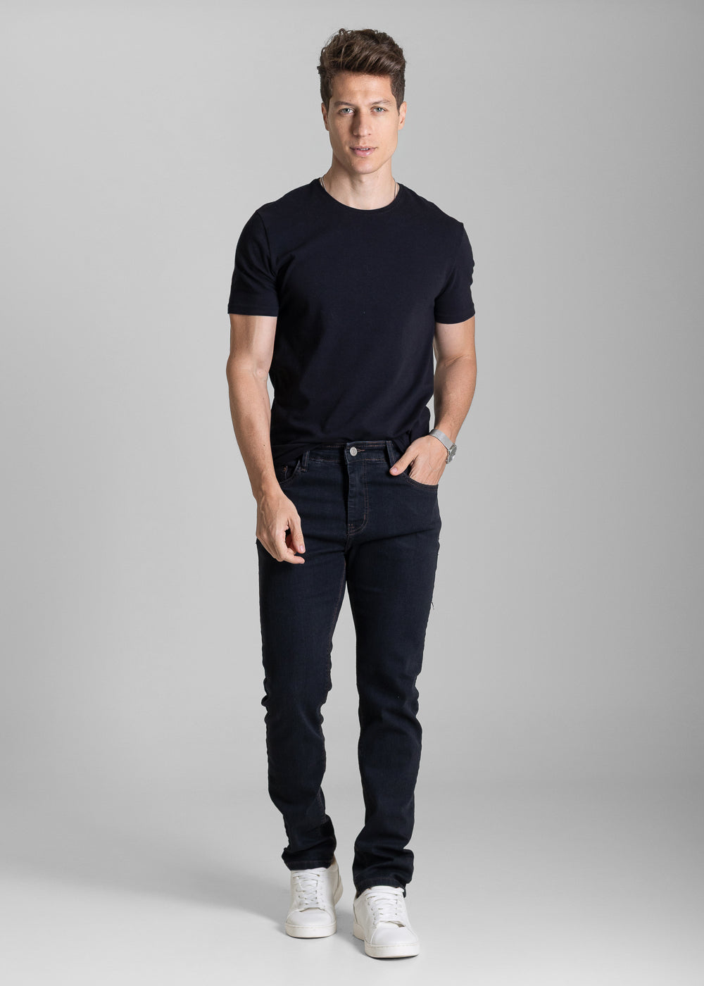 Calça Jeans Sawary Slim - 284013 PRETO