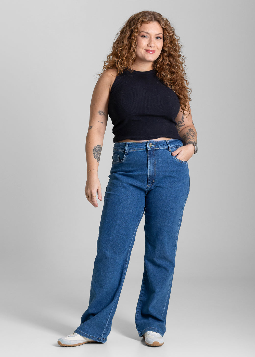 Calça Jeans Sawary Plus Size Petit - 284015 AZUL