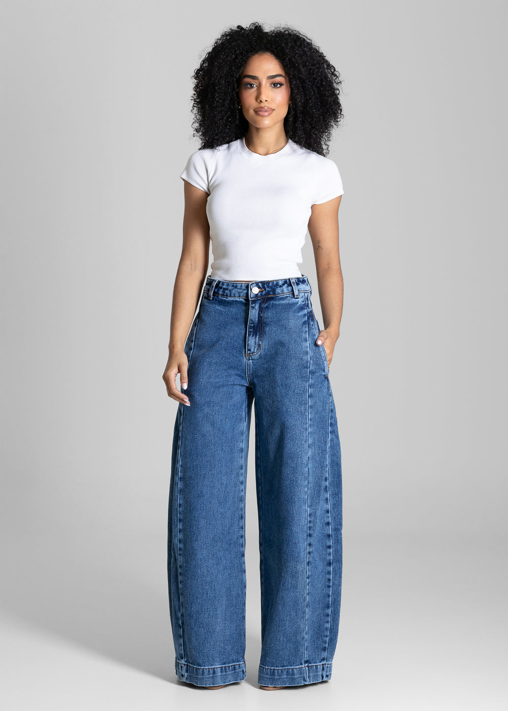 Calça Jeans Sawary Balloon - 284030 AZUL