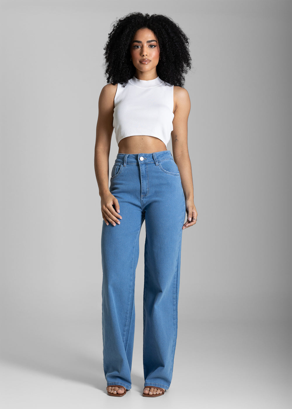 Calça Jeans Sawary Wide Leg - 284032 AZUL
