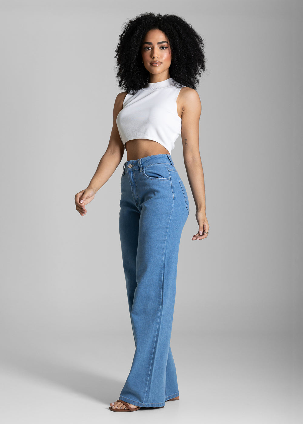 Calça Jeans Sawary Wide Leg - 284032 AZUL