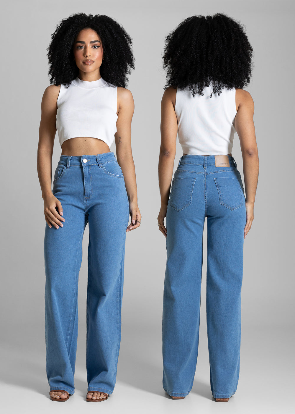 Calça Jeans Sawary Wide Leg - 284032 AZUL