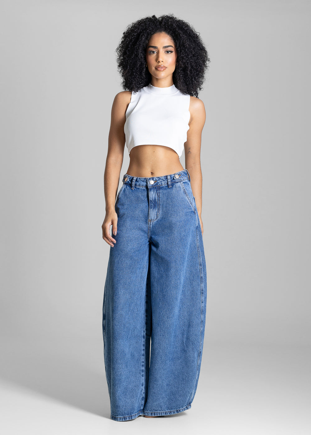 Calça Jeans Sawary Balloon - 284033 AZUL
