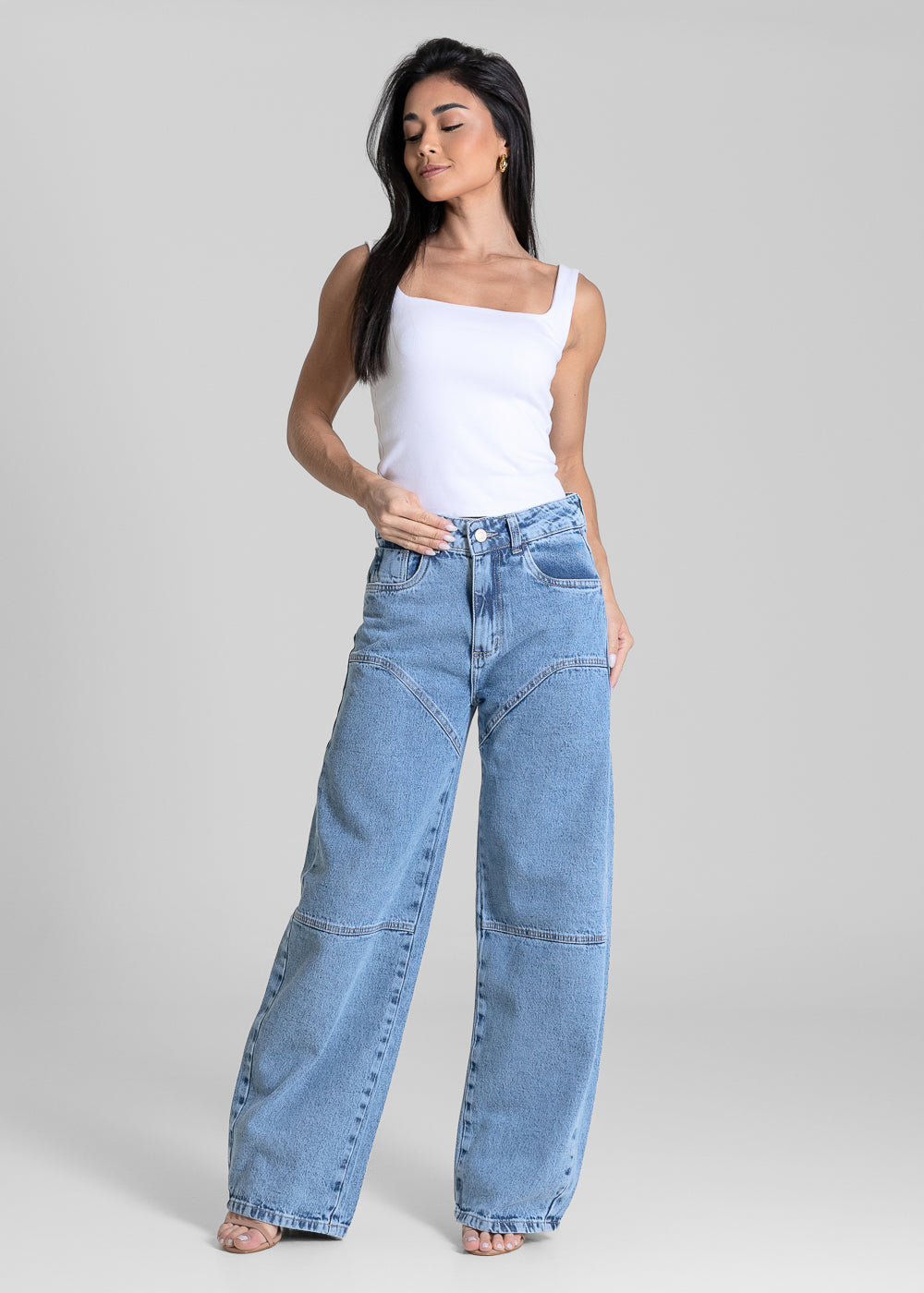 Calça Jeans Sawary Balloon - 284037 AZUL