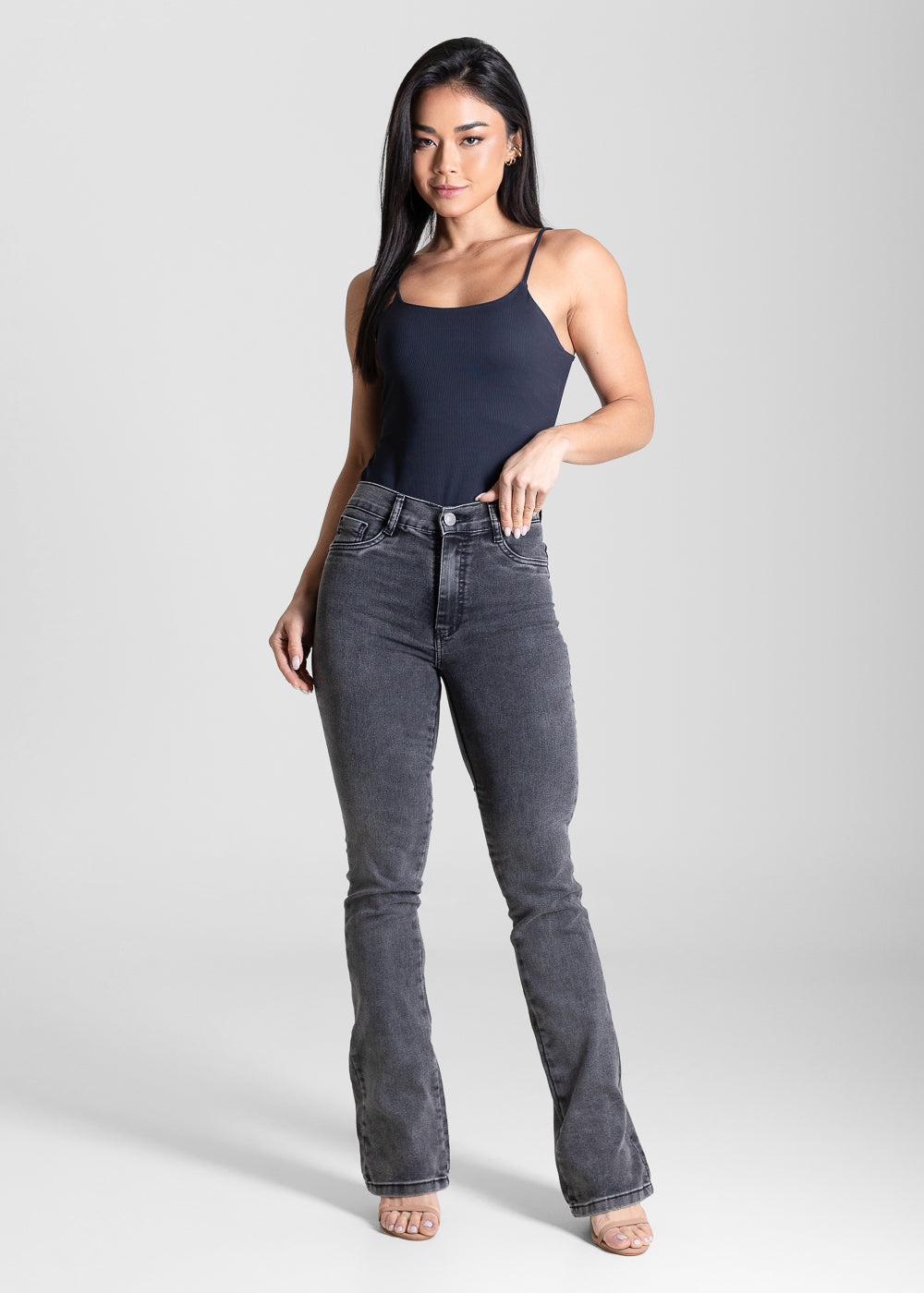 Calça Jeans Sawary Boot Cut - 284042 PRETO