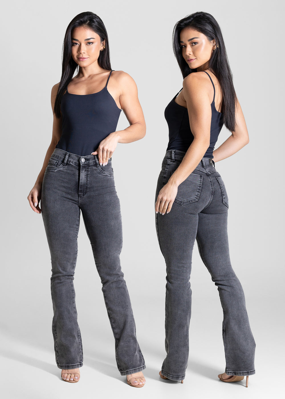 Calça Jeans Sawary Boot Cut - 284042 PRETO