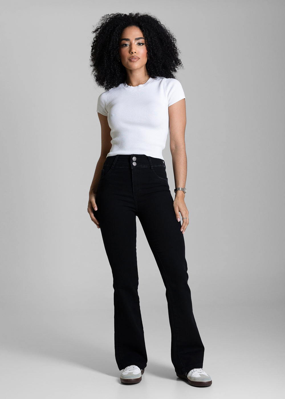 Calça Jeans Sawary Boot Cut Petit - 284050 PRETO