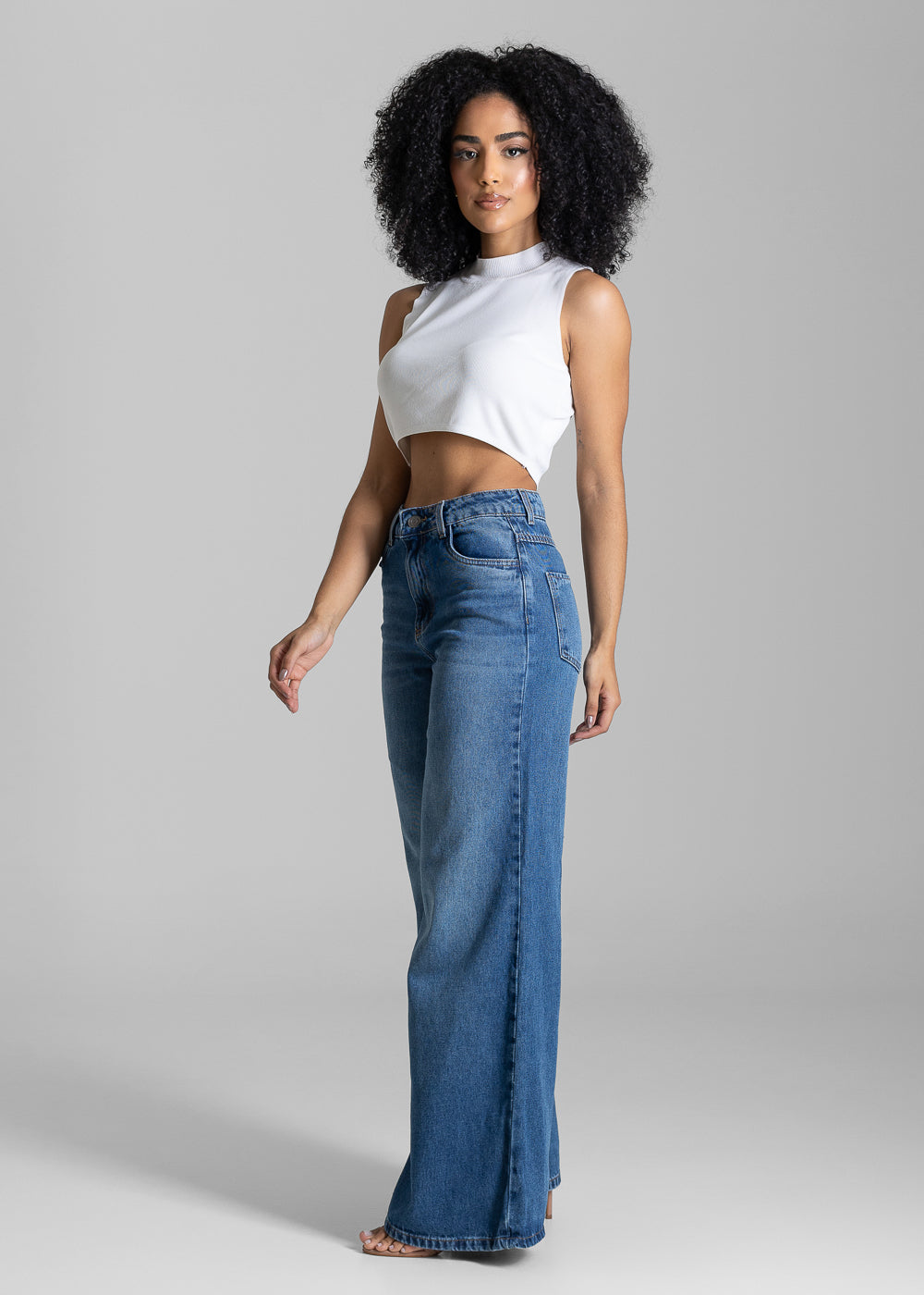 Calça Jeans Sawary Wide Leg - 284056 AZUL