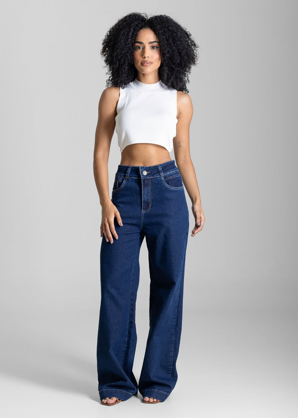 Calça Jeans Sawary Wide Leg - 284058 AZUL