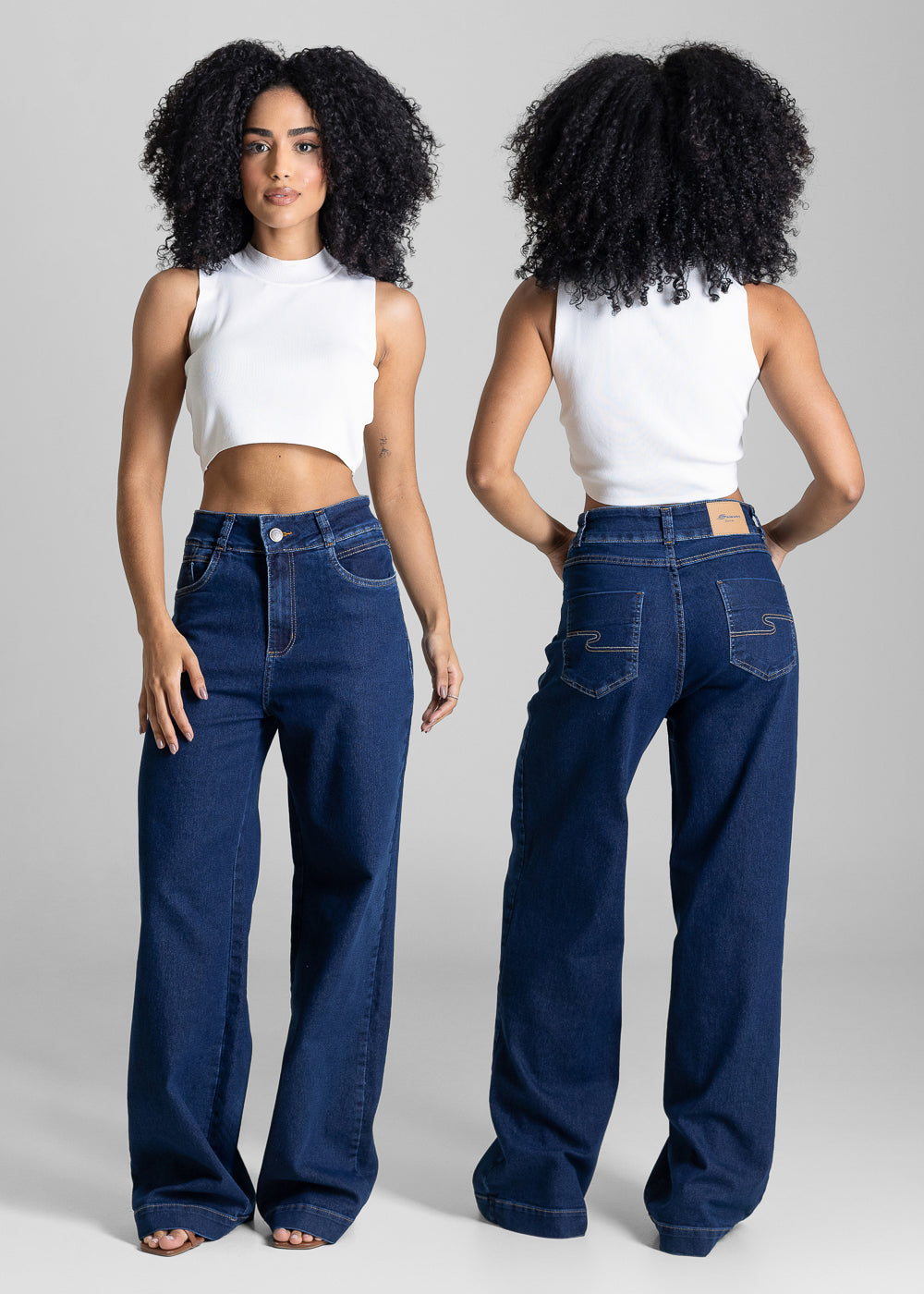 Calça Jeans Sawary Wide Leg - 284058 AZUL