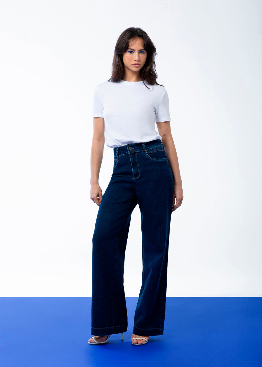 Calça Jeans Sawary Wide Leg - 284058 AZUL