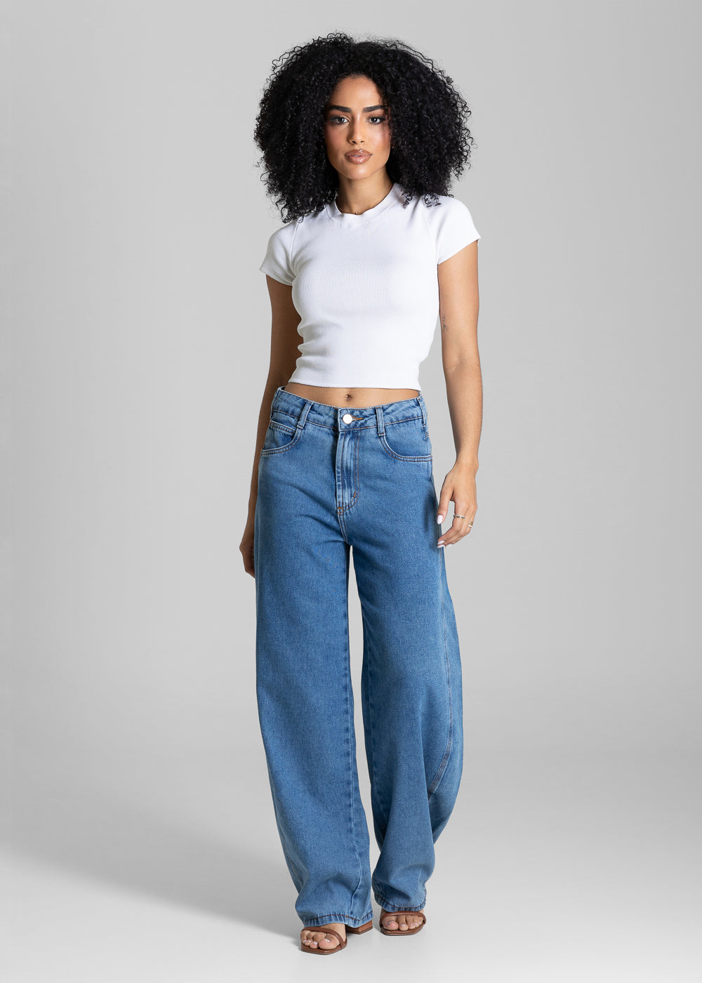 Calça Jeans Sawary Barrel - 284111 AZUL