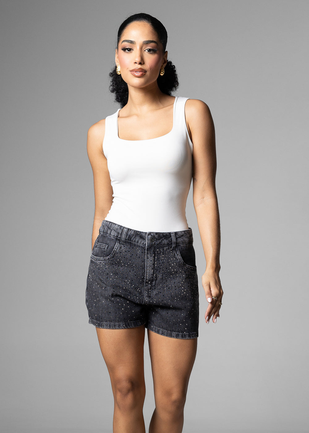 Shorts Jeans Sawary - 284121 PRETO