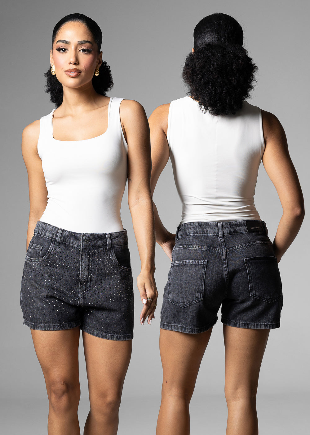 Shorts Jeans Sawary - 284121 PRETO