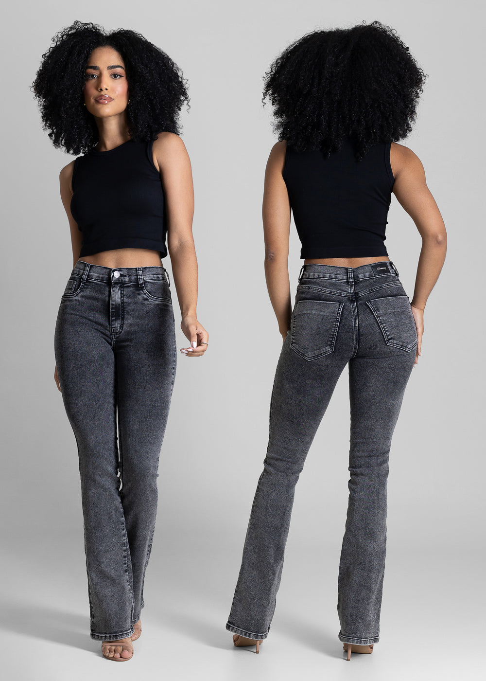 Calça Jeans Sawary Boot Cut - 284151 PRETO