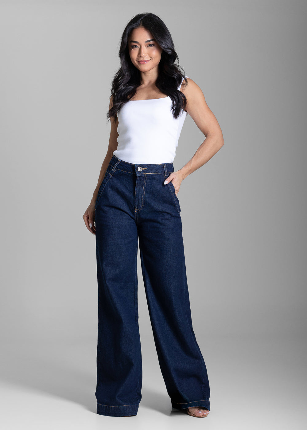 Calça Jeans Sawary Wide Leg - 284160 AZUL
