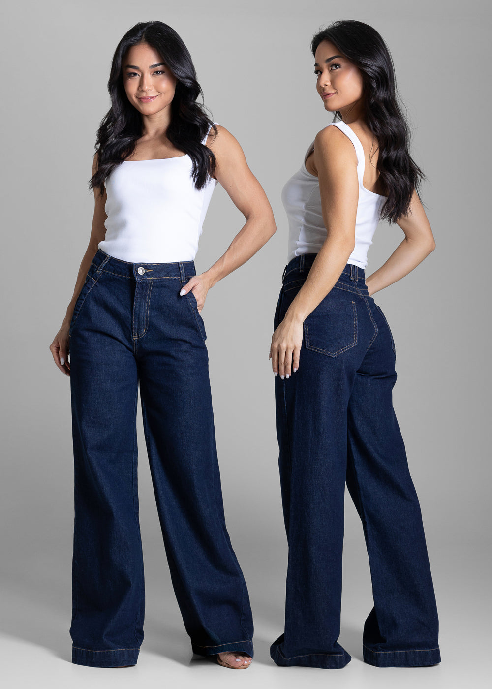 Calça Jeans Sawary Wide Leg - 284160 AZUL