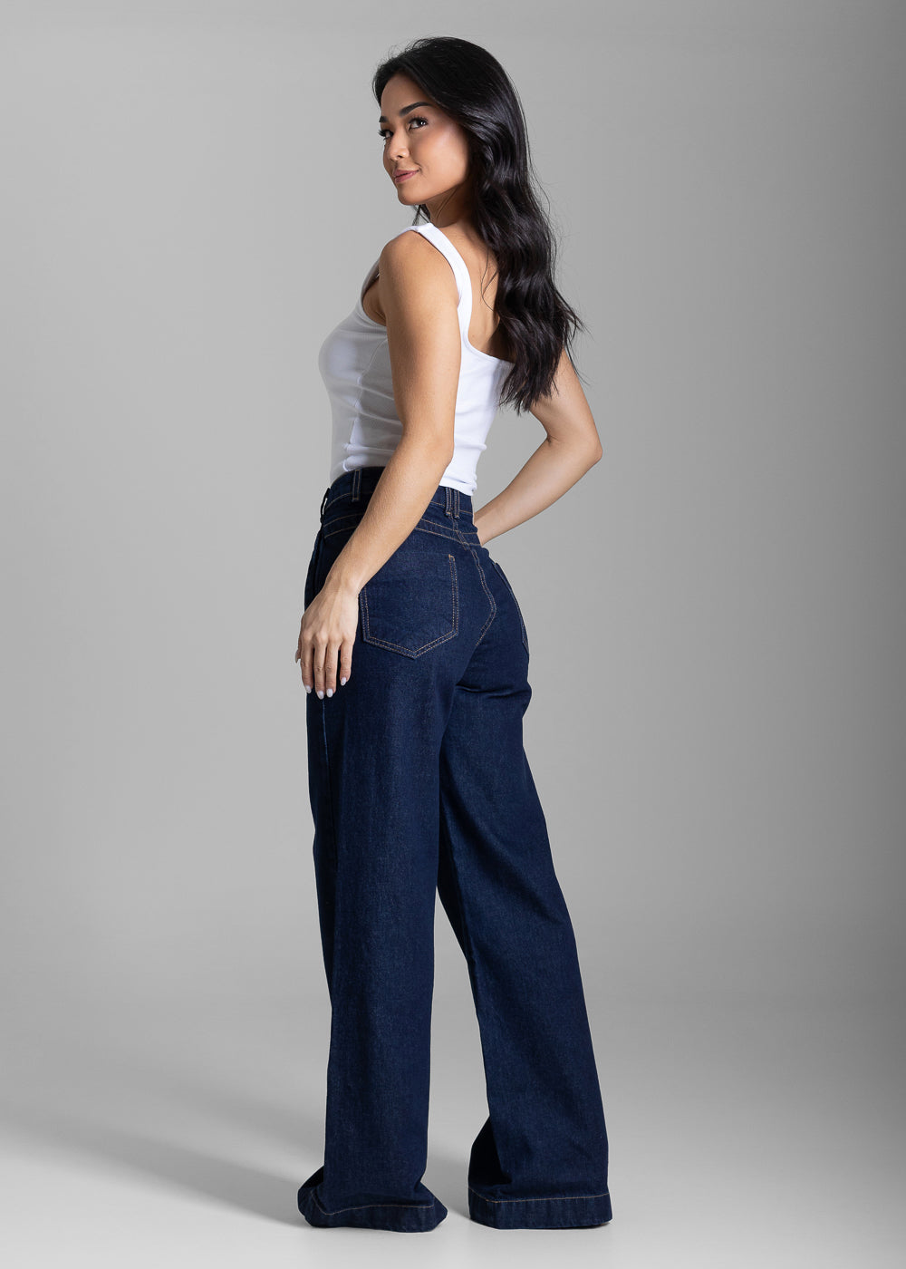 Calça Jeans Sawary Wide Leg - 284160 AZUL