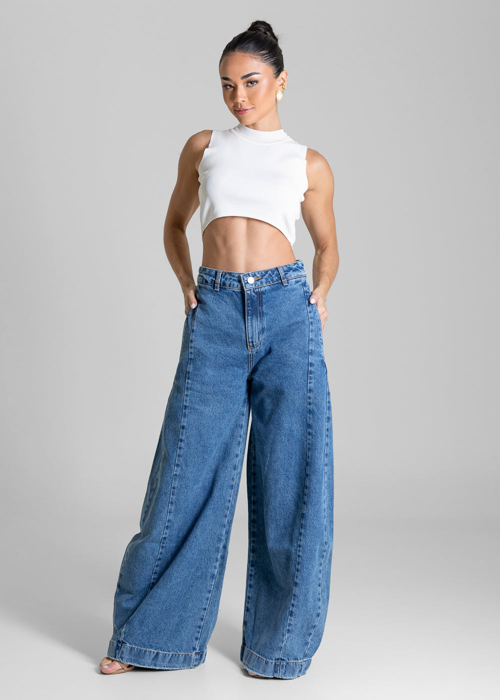 Calça Jeans Sawary Balloon - 284177 AZUL