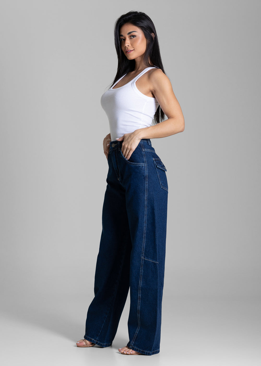Calça Jeans Sawary Balloon - 284187 AZUL